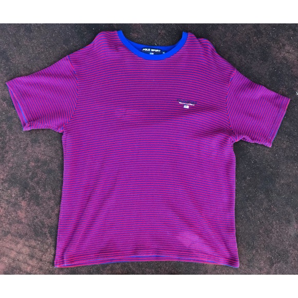✨SOLD✨Vintage POLO SPORT Striped T-Shirt - Picture 2 of 5